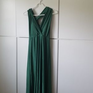 Multiway emerald green maxi bridesmaid dress